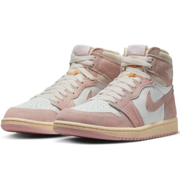 Air Jordan 1 Retro High OG 'Washed Pink' FD2596-600 Suede Leather Sneakers - Picture 1 of 8